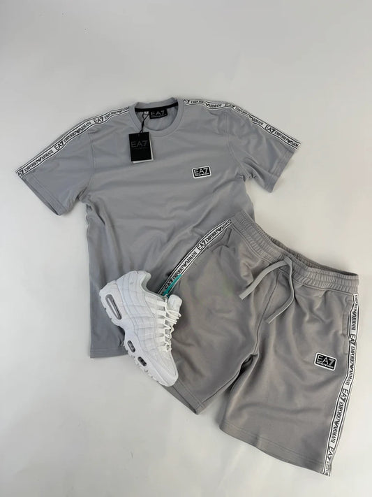 CONJUNTO CORTO - EA7 2025 - GRIS NARDO