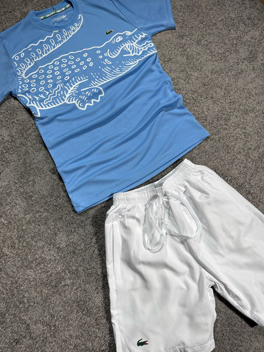 CONJUNTO LACOSTE - AZUL/BLANCO