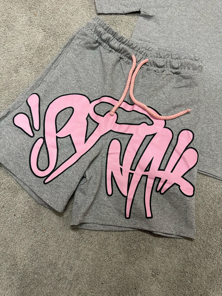 CONJUNTO SYNA - GRIS/ROSA