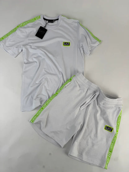 CONJUNTO CORTO - EA7 2025 - BLANCO/VERDE