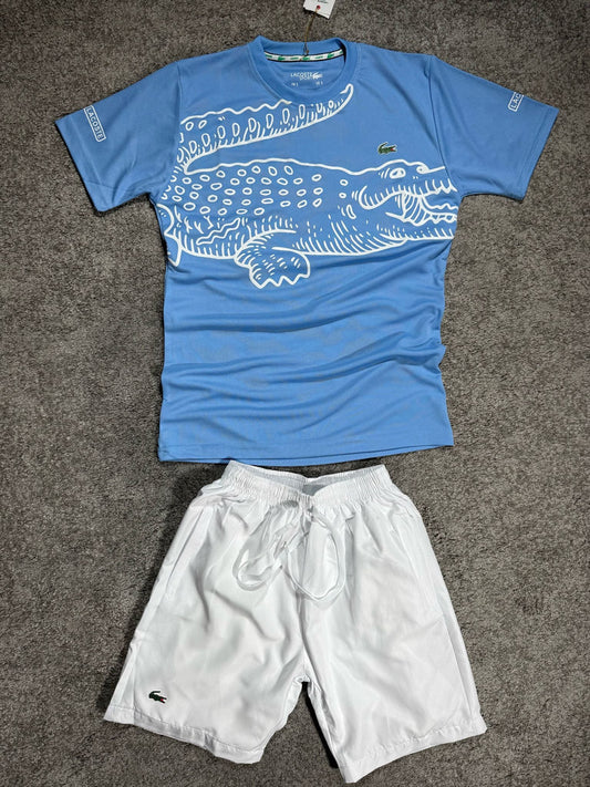 CONJUNTO LACOSTE - AZUL/BLANCO