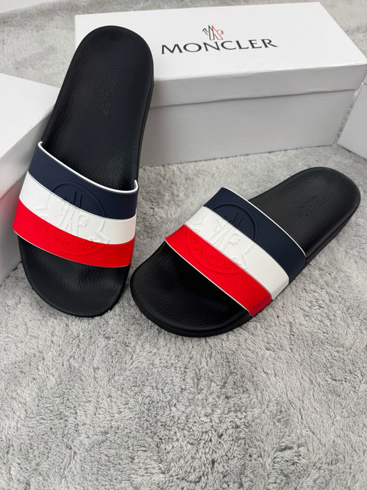Chanclas MONCLER color Negro/Rojo